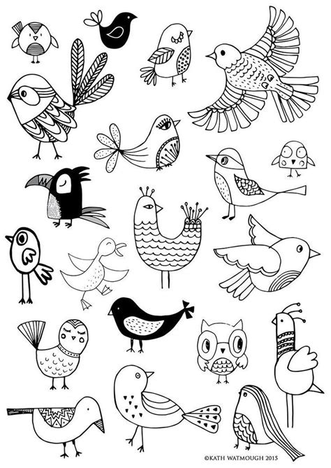 Bird Drawings Doodle Drawings Easy Drawings Drawing Tips Painting