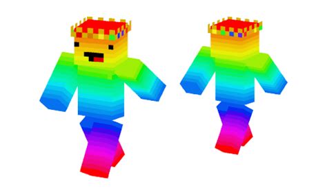 King Rainbow Skin Minecraft Skins