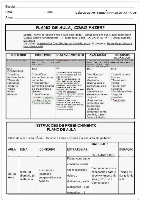 Avaliação Plano De Aula