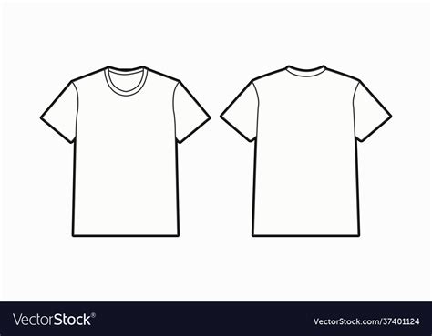 Blank T Shirt Template Royalty Free Vector Image