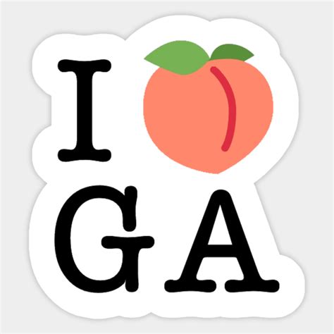 I Peach Georgia Georgia Sticker Teepublic