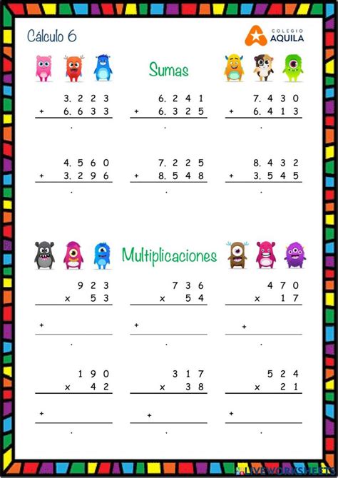 Multiplicaciones Online Worksheet For 3º Primaria You Can Do The