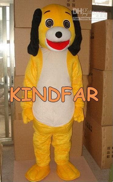 Hot Sale Cute Adult Professional New Yellow Dog Mascot Costume Adult