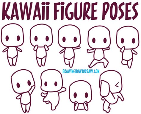 guide to drawing kawaii characters part 1 how to draw kawaii people expressions faces