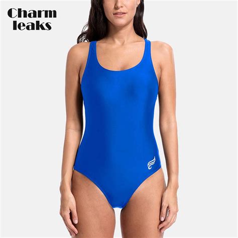 Buy Charmleaks Women One Piece Sports Swimwear Watercolor Sports