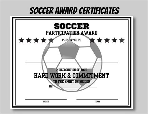 Soccer Certificates Editable Soccer Awards End Of Year Awards