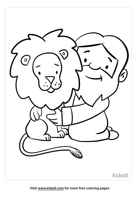 √ Daniel And The Lions Den Coloring Page Printable : Pin On Sunday