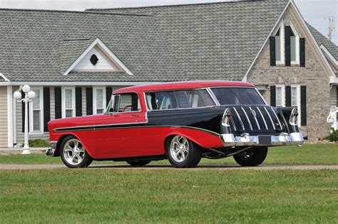 1956 Chevrolet Chevy Nomad Streetrod Street Rod Hot Red Black