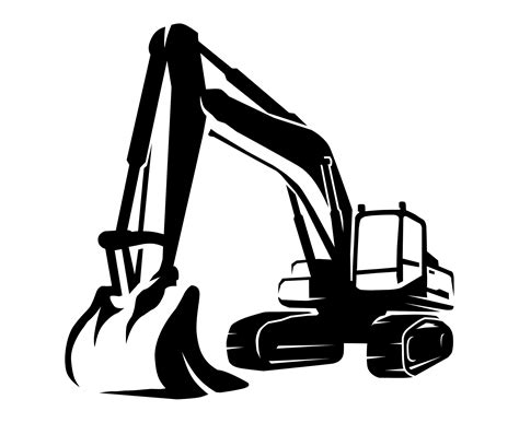 Bulldozer, digger, excavator svg vector icon. Excavator | Etsy