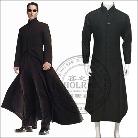 The Matrix Neo Cosplay Costume Black Uniform Suit Trench Coat Only In Anime Costumes From
