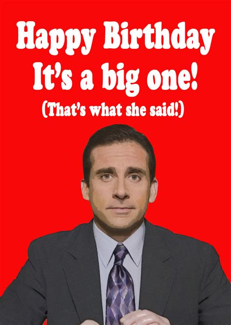 The Office Us Michael Scott Birthday Card Greetings Card Etsy