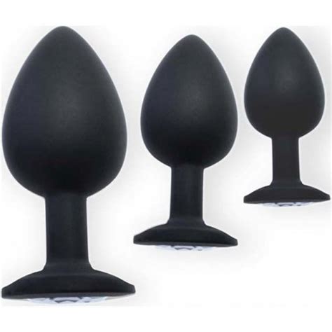 The Trainer Silicone Jeweled Trio Butt Plug Set Sex Toys And Adult