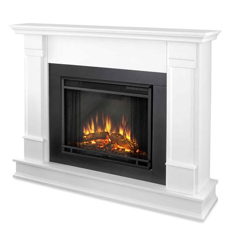 Silverton Electric Fireplace In White By Real Flame
