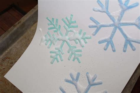 Snowflake Salt Painting A Winter Themed Project Youll Love The