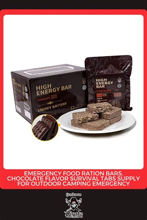 Emergency Food Ration Bars Chocolate Flavor Survival Tabs Supply For