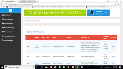 Travel Management System Using Php With Source Code Source Code Project