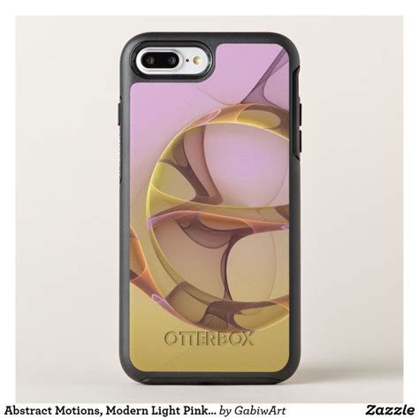 Abstract Motions Modern Pink Golden Fractal Art Otterbox Iphone Case