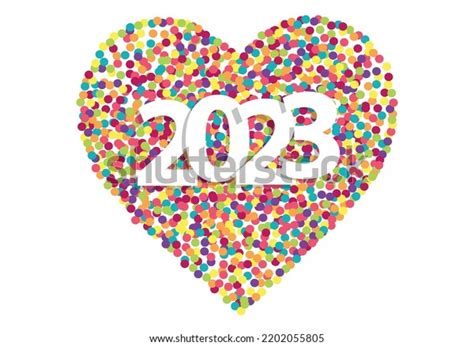 2023 Happy New Year Confetti Background Stock Vector Royalty Free