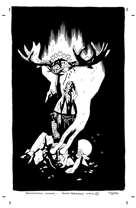 Art Inks For Frankenstein Undone Tpb Cover By Mike Mignola R