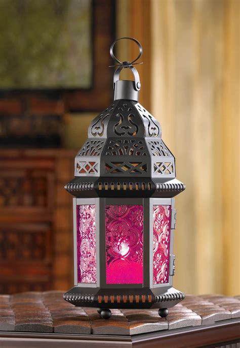 fuchsia glass moroccan style lantern 15221 moroccan hanging lanterns moroccan candles