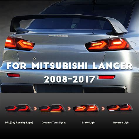 HCmotion LED RGB Headlights LED Tail Light For Mitsubishi Lancer EVO X EBay