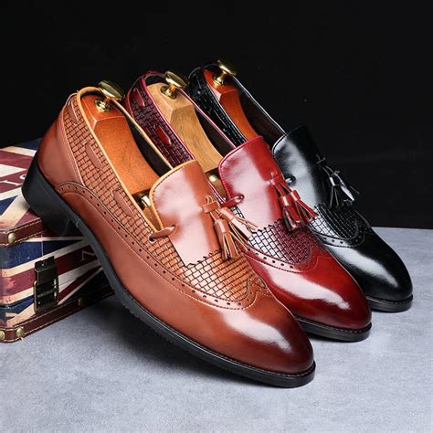 2020 Newest Men Tassel Loafers Italian Dress Shoes Casual