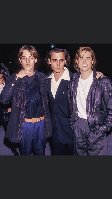 1996 Leonardo Dicaprio Johnny Depp And Brad Pitt Roldschoolcool