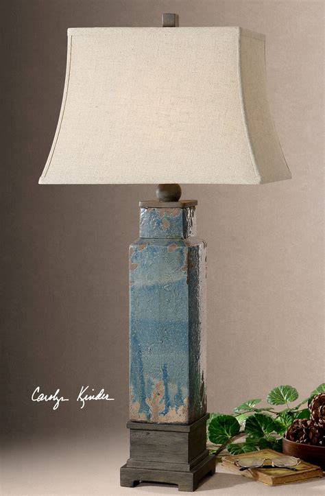 Soprana Blue Ceramic Table Lamp by Uttermost - 38