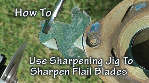 How To Use Jig To Sharpen Brushdestructor Flail Blades Youtube
