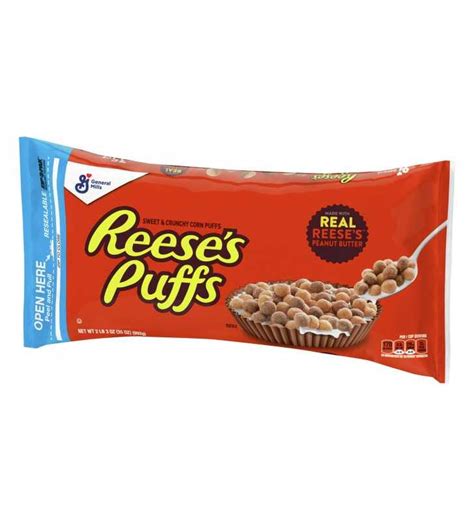 general mills reese s puffs breakfast cereal peanut butter 35 oz bag