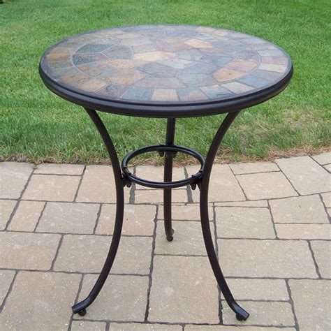 Oakland Living Stone Art 24 In Patio Bistro Table