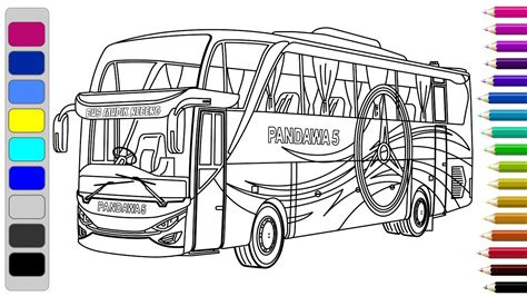 School buses are just like other buses. Belajar Menggambar Dan Mewarnai Bus - Learn To Draw And ...