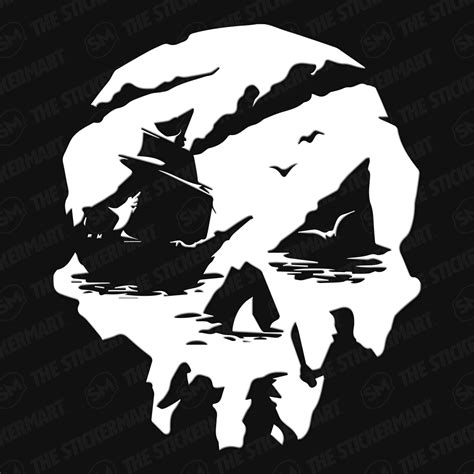 Sea of Thieves Skull Logo Vinyl Decal | Sea of thieves, Skull logo