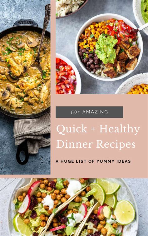50+ Quick and Healthy Dinner Recipes Roundup | Glitter, Inc.