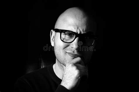 Serious Bald Man Stock Image Image Of Caucasian People 39017291