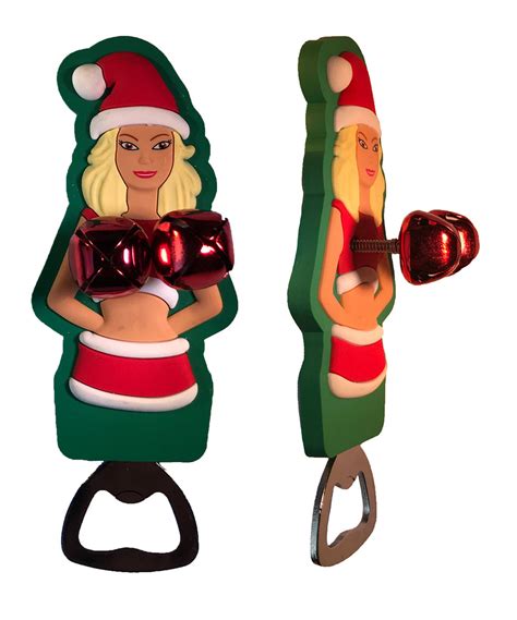 christmas boob refrigerator magnet bottle opener bobble babes