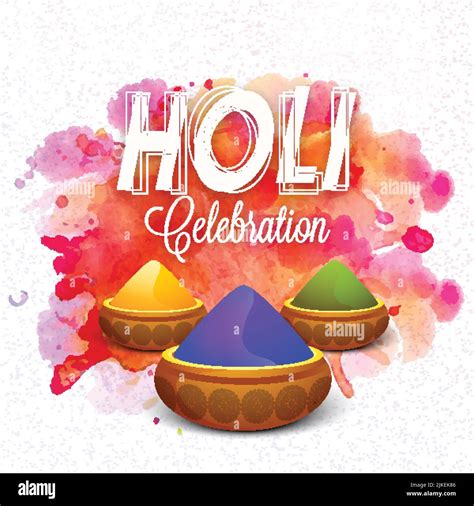 Indian Festival Of Colours Happy Holi Concept With Shiny Drycolours