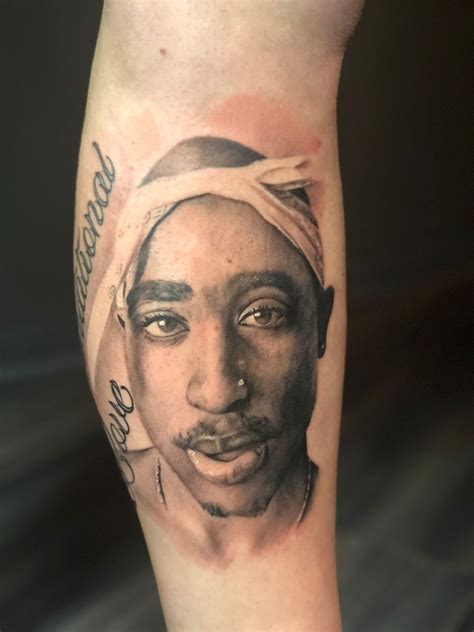 Tupac Shakur Portrait Tattoo By Borislav Limited Availability At