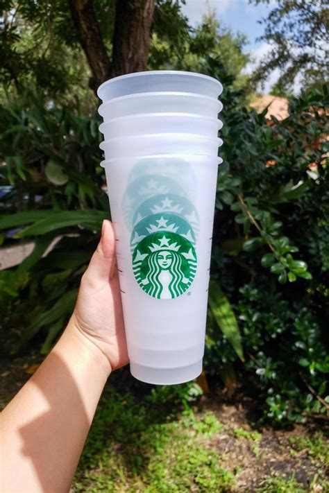 FIVE PACK Plain Starbucks Venti Reusable Cup Reusable Cold Cup Cold