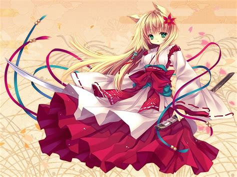 1280x800px Free Download Hd Wallpaper Kimono Anime Girl Fox Girl