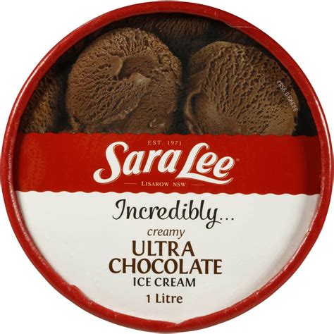 No artificial colours, flavours or preservatives. Sara Lee Ice Cream Classic Ultra Chocolate 1l tub | Woolworths