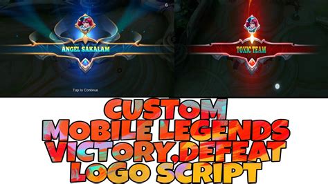 Mobile Legends Victorydefeat Logo Script Early Access Logo Script