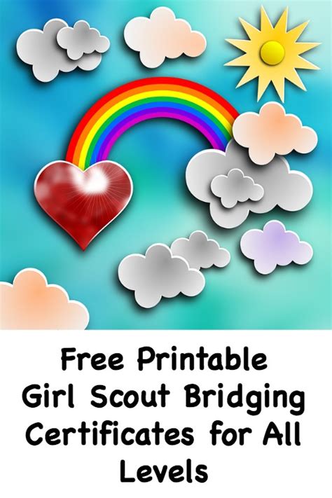 Free Girl Scout Bridging Certificates Girl Scouts Free Printable