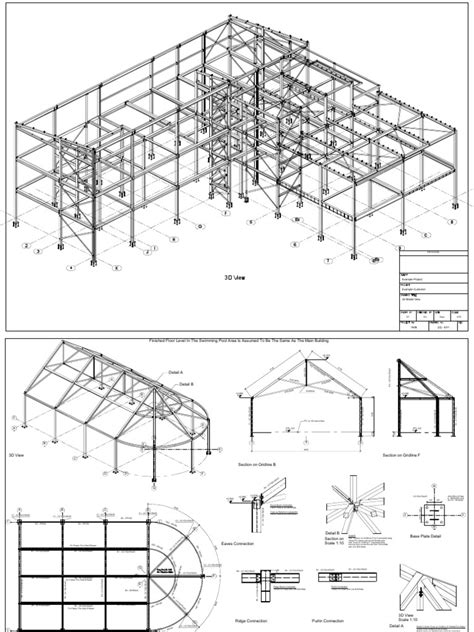 Steel Detailing Example Drawings Pdf Structural Engineering