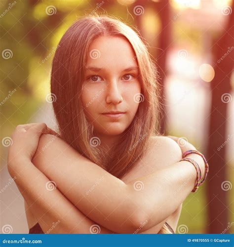 Close Up Portrait Of Teen Girl Stock Image Image Of Portrait Happy 49870555