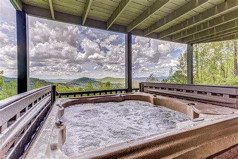 Mountain View Cabin W Private Hot Tub Wraparound Deck And Fireplace