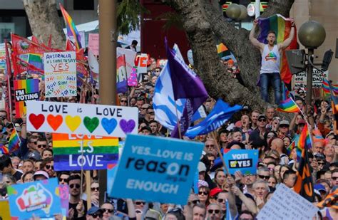 australian same sex marriage rally draws record crowd ahead of historic vote huffpost voices