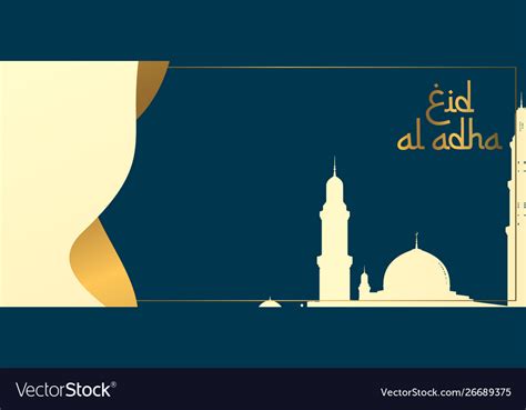 Banner Background Design Islamic Day Eid Al Vector Image