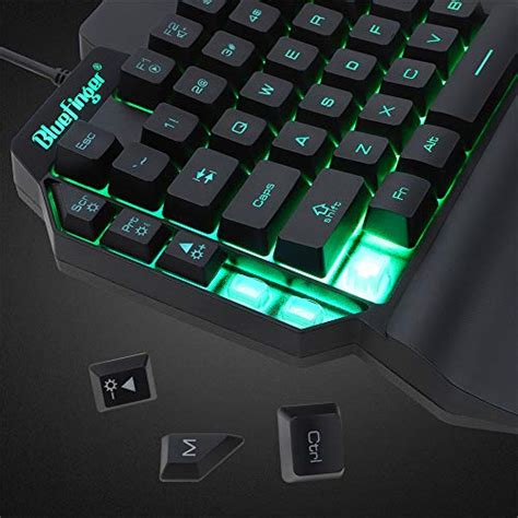 One Hand Rgb Gaming Keyboard And Backlit Mouse And Gaming Headset With
