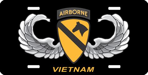 1st Cavalry Airborne Vietnam Wings License Plate